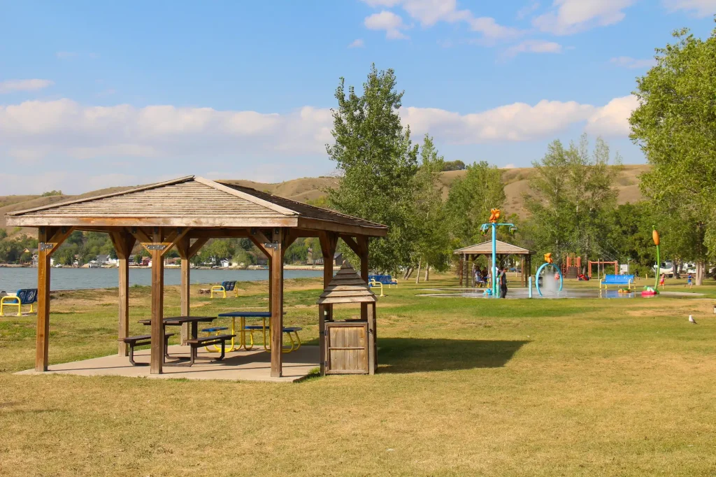 Splash park at Fort Campground